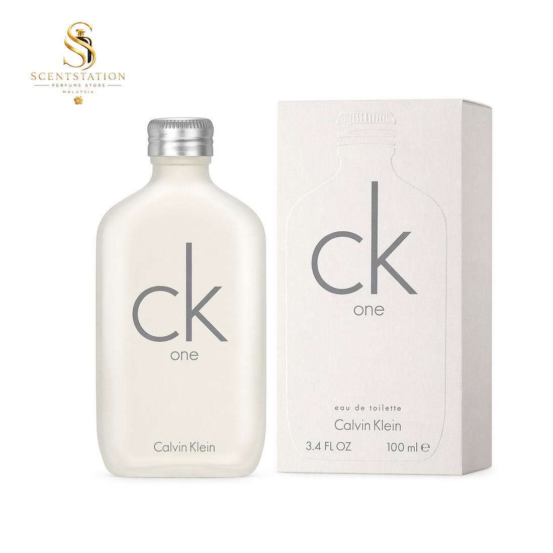 Calvin Klein CK One Eau de Toilette 100ML – Fresh Citrus Aromatic Unisex Perfume