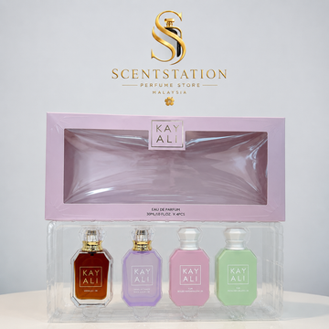 Kayali Mini Perfume Gift Set 4PCS – Vanilla 28, Vanilla Candy Rock Sugar, Yum Boujee Marshmallow & Pistachio Gelato