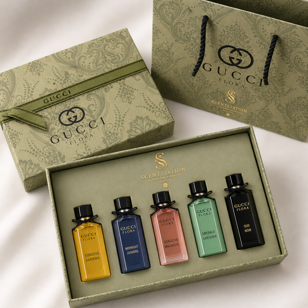 Gucci Flora Mini Perfume Set – 5pcs Luxury Collection