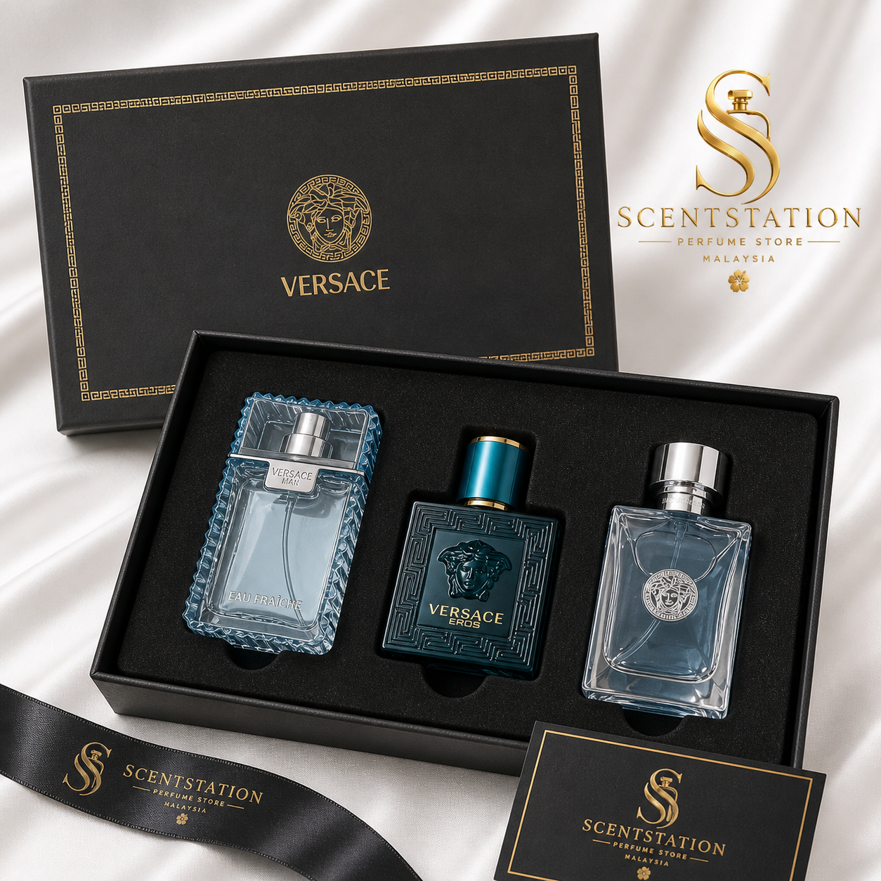 Versace Men Perfume Gift Set – Eros & Eau Fraiche Trio