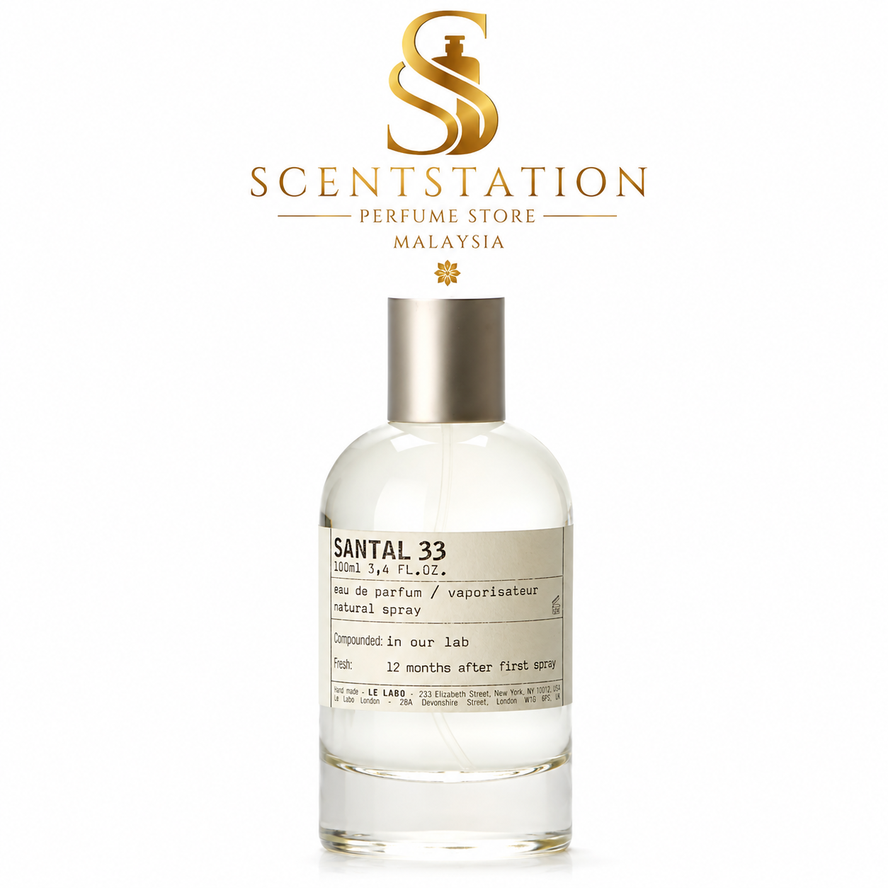 Le Labo Santal 33 Eau De Parfum 100ml – Woody Spicy Unisex Perfume