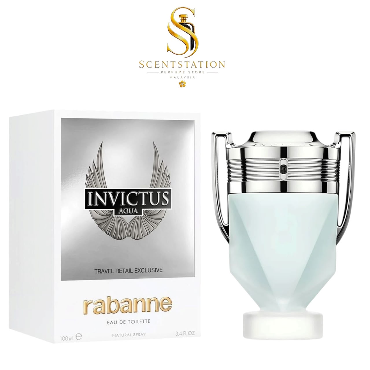 Rabanne Invictus Aqua EDT 100ml – Men's Perfume